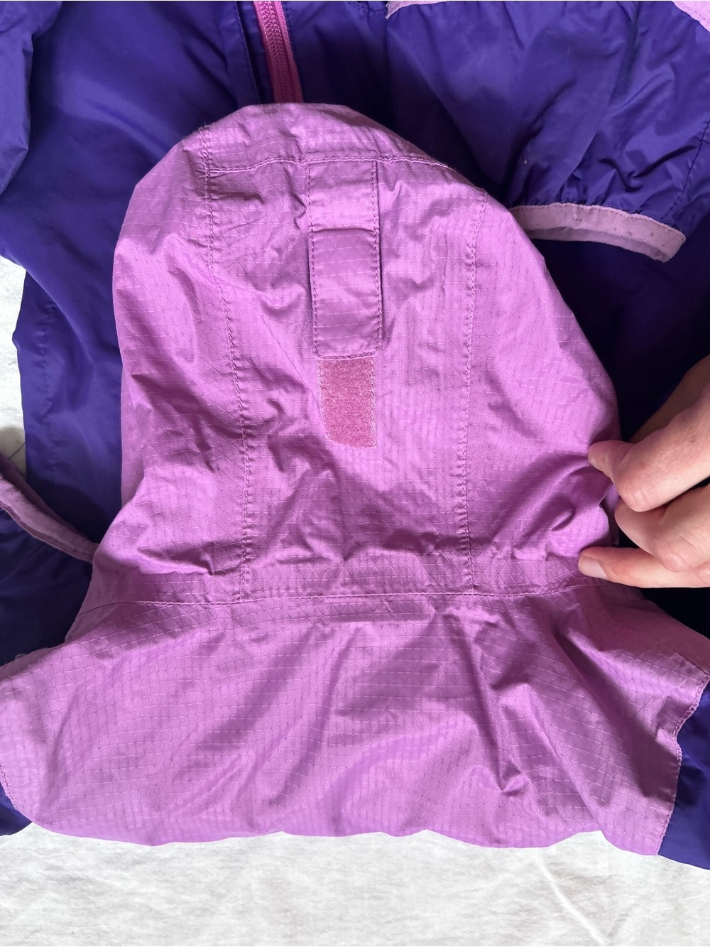 Columbia Purple and Pink Kids' Hooded One-Piece Rain Suit - Picture 4 of 4